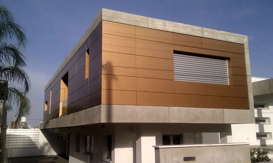 ACM panel corner fabrication detail
