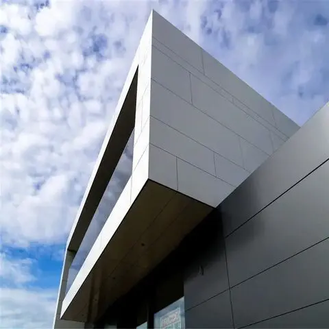 Aluminum composite panel facade on commercial building in New Jersey