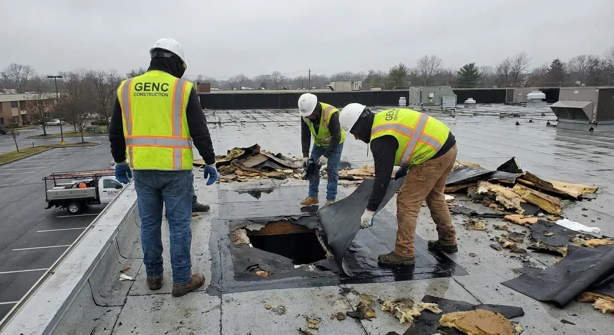Storm damage roof repair in Bergen County NJ