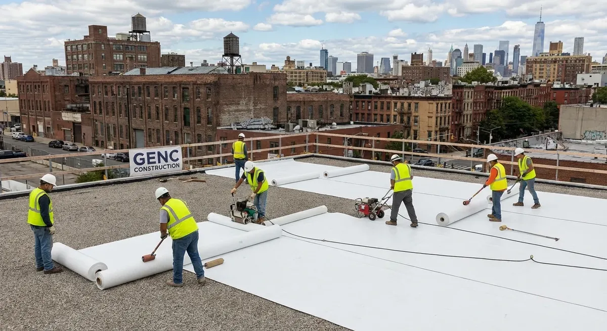 TPO luxury condo roofing in Upper East Side Manhattan by Genc Construction
